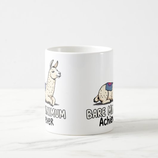 Mug Bare Minimum Achiever Funny Llama Lazy Humor  (Centre)