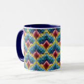 Mug Bargello coloré broderie Boho Chic Motif (Devant gauche)