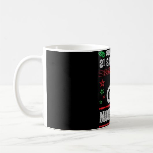 Mug Baritone Euphonium laide style pull de Noël (Gauche)