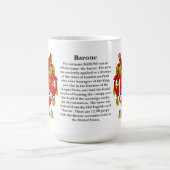 Mug Barone, l'origine, la signification et la crête (Centre)