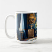 Mug Baroque Bleu Royal. (Gauche)
