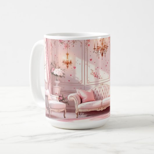 Mug Baroque Rose (Devant gauche)