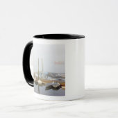 Mug Barques et brouillard matinal à Southwest Harbor, (Devant gauche)