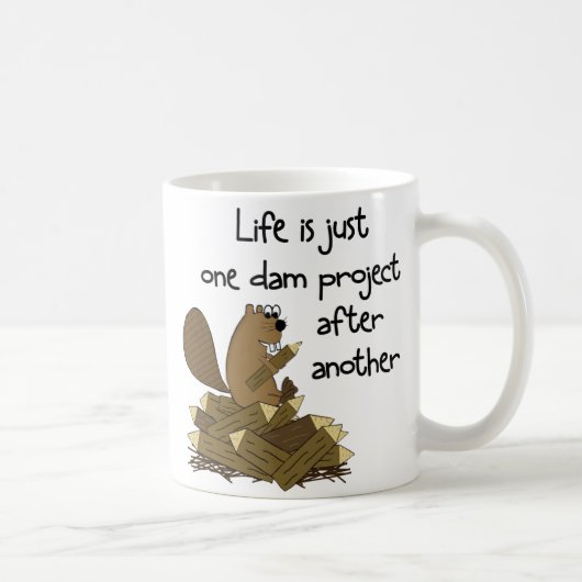 Mug Barrage de castor occupé amusant do-it-yourself Th (Droite)