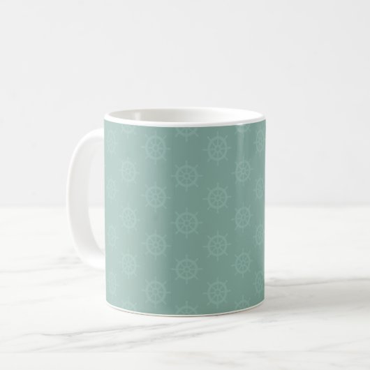 Mug Barre à roue tonale sur gris clair turquoise (Devant gauche)