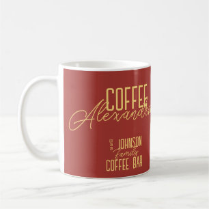 Mug Barre de café personnalisée Typographie rustique