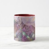 Mug Barrel Racer II (violet rose géométrique) (Centre)