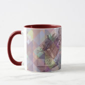 Mug Barrel Racer II (violet rose géométrique) (Gauche)