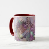 Mug Barrel Racer II (violet rose géométrique) (Devant gauche)