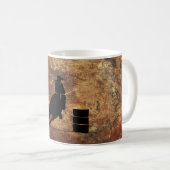 Mug Barrel Racing Girl Silhouette on a Grunge Texture (Devant droit)