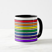 Mug - Barres de couleur arc-en-ciel (Devant droit)