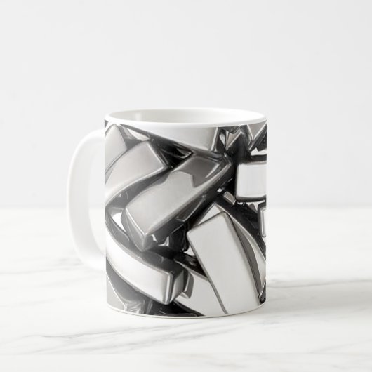 Mug Barres en argent vierges (Devant gauche)