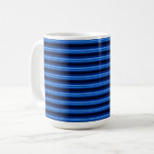 Mug Barres horizontales en métal bleu (Devant gauche)