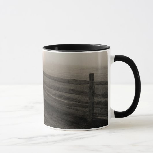 Mug Barrière et rayon de soleil par le brouillard près (Droite)
