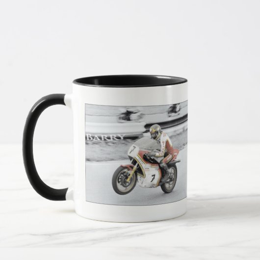 Mug Barry Sheene 2, la version teintée à la main (Gauche)