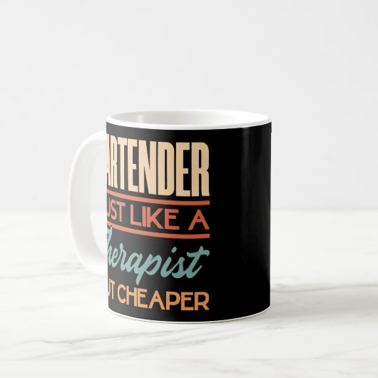 Mug Bartender Comme Un Thérapeutique Mais Moins Cher (Devant gauche)
