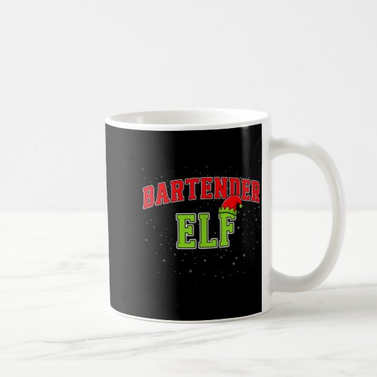 Mug Bartender Elf Christmas Family Matching Group Xmas (Droite)