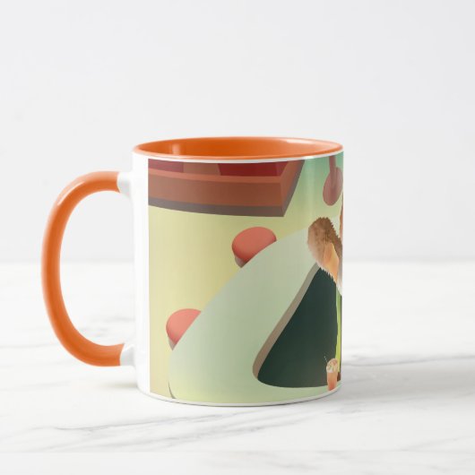 Mug Bartending Dog in Retro Bar (Gauche)