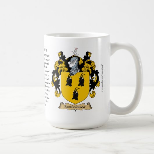 Mug Bartholomew appellent, l'origine, la signification (Droite)