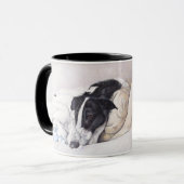 Mug Barzoï de "justice"/tasse russe d'art de chien de (Devant gauche)