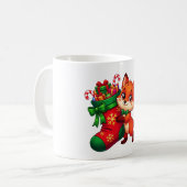 Mug Bas de Noël Renard Festif (Devant gauche)