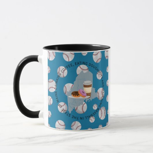 Mug Base-ball, café et beignets dans le Maine (Gauche)