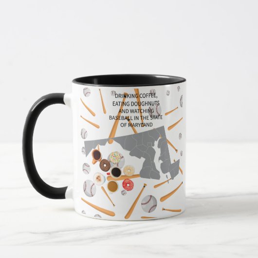 Mug Base-ball, café et beignets dans le Maryland (Gauche)