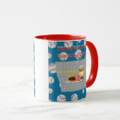 Mug Base-ball, café et beignets dans l'État de l'Iowa (Devant droit)