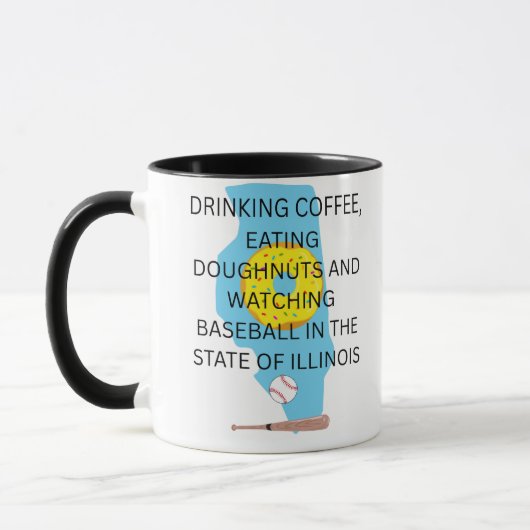 Mug Base-ball, café et beignets dans l'Illinois (Gauche)