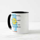 Mug Base-ball, café et beignets dans l'Illinois (Devant gauche)