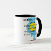 Mug Base-ball, café et beignets dans l'Illinois (Devant droit)