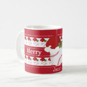 Mug Base-ball de Joyeux Noël (Devant gauche)