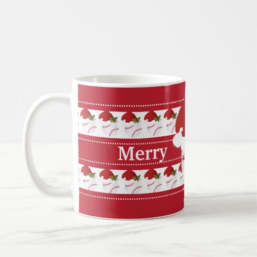 Mug Base-ball de Joyeux Noël (Gauche)