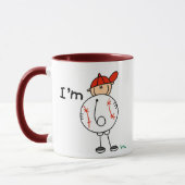 Mug Base-ball garçons j'ai 6 ans (Gauche)