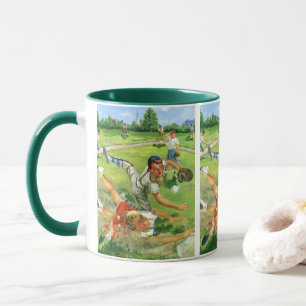 Mug Base-ball sportif vintage, équipes d'enfants jouan