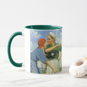 Mug Base-ball Vintage, Enfants, Garçons pratiquant des