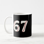 Mug Baseball 67 Number Funny Six Seven Gen Alpha Meme  (Gauche)