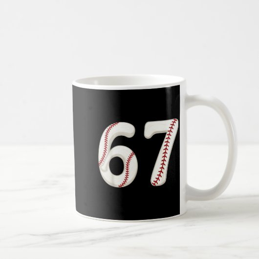 Mug Baseball 67 Number Funny Six Seven Gen Alpha Meme  (Droite)