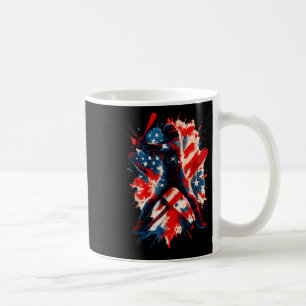 Mug Baseball Américain Dégoulinant Patriotique Pour Ga