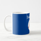 Mug Baseball avec nom personnalisé - Bleu (Gauche)