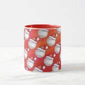 Mug Baseball avec Santa Hat sur Rouge (Centre)