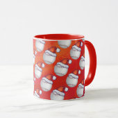 Mug Baseball avec Santa Hat sur Rouge (Devant droit)