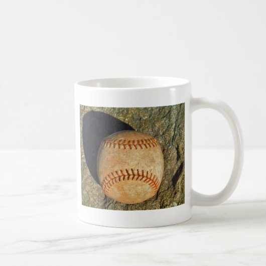 Mug Baseball Blanc Vintage couture rouge (Droite)