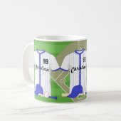 Mug Baseball bleu personnalisé (Devant gauche)