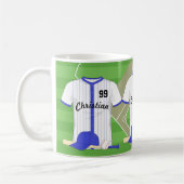 Mug Baseball bleu personnalisé (Gauche)