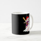 Mug Baseball Christmas Snowman Playing Baseball  (Devant droit)