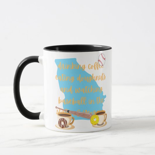 Mug Baseball, coffee and donuts in Georgia (Gauche)