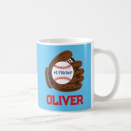 Mug Baseball de Pitcher Boy #1 personnalisé (Droite)