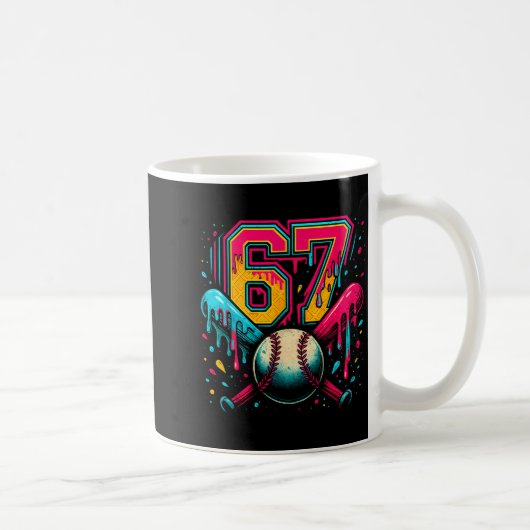 Mug Baseball Drip 6 7 Numéro 67 Six Sept Mème Hommes B (Droite)