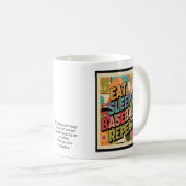 Mug Baseball Eat Sleep Repeat Pop Art Personalized (Devant droit)